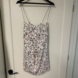 Flower print spaghetti strap dress